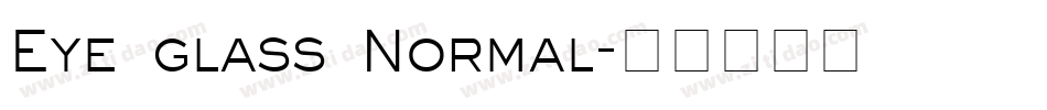 Eye glass Normal字体转换